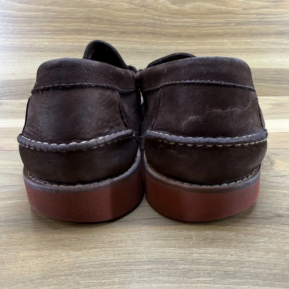 Weejuns GH Bass‎ Waldo Mens 13 D Mocha Brown Nubuck Loafer